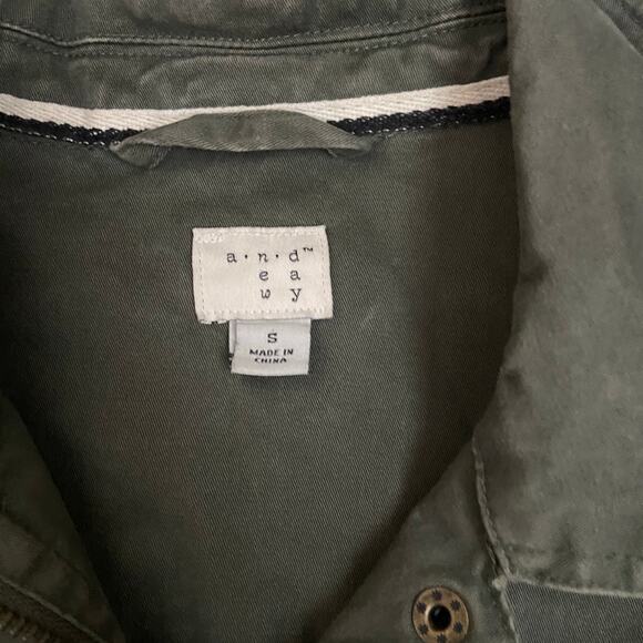 A New Day olive green utility vest zip up size small - Picture 3 of 6